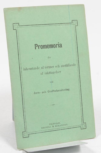 Promemoria för inhemtande af termer och anställande af iakttagelser vid jern- oc