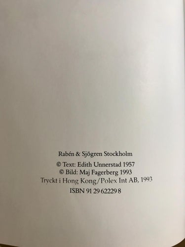 KLÅFINGERDAGEN Edith Unnerstad Maj Fagerberg 1993