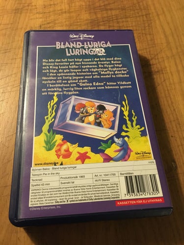 Björnen Baloo Luftens Hjälte: Bland Luriga Luringar - Disney VHS