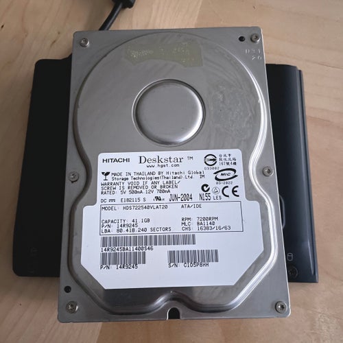 Hitachi Deskstar 41,1 GB 3,5” IDE Hårddisk