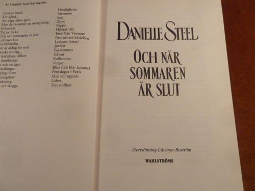 OCH NÄR SOMMAREN ÄR SLUT, D. STEEL,1999,   BÖCKER