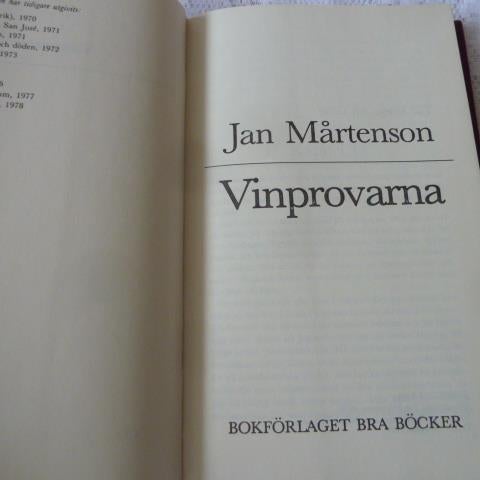 VINPROVARNA, J. MÅRTENSON, 1979,  BÖCKER