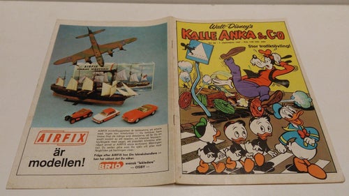 Kalle Anka 1967 nr 36 med Kalle Ankas trafikfällor + Vägmärken. Very Good plus
