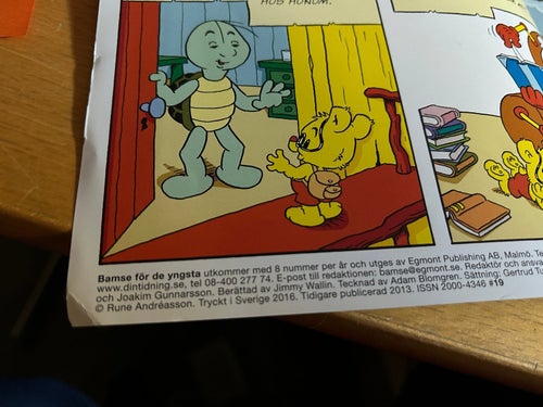 Bamse för de yngsta Skalmans flygmaskin, Fine plus