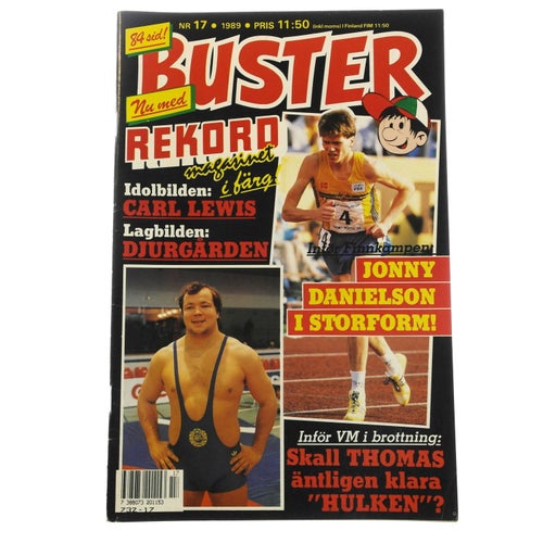 Buster - 1989 - NR 17 - Rekordmagasinet. Djurgården Carl Lewis Thomas Johansson