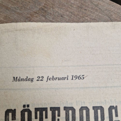 Göteborgs Handels- Och Sjöfarts-Tidning från 1965