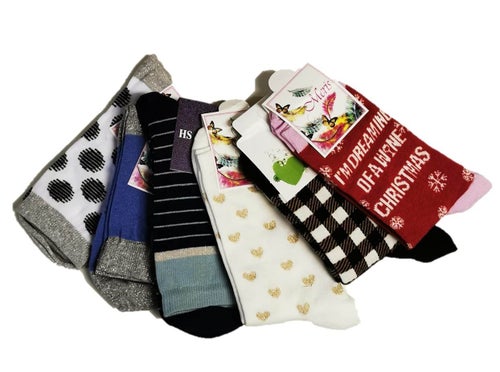 6 Par Dam Strumpor-Socks Storlek 35-38