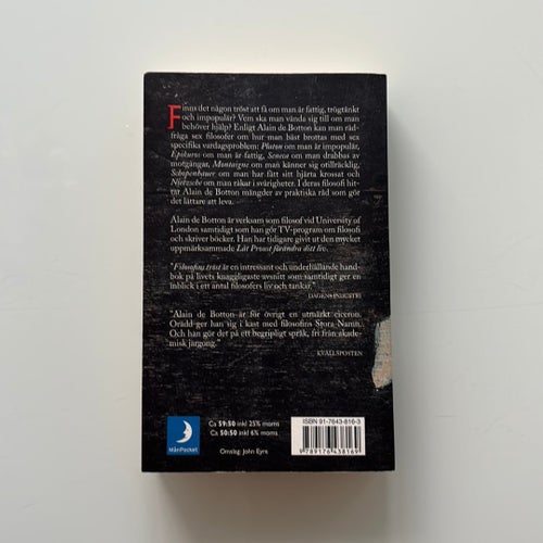 Filosofins tröst av Alain de Botton