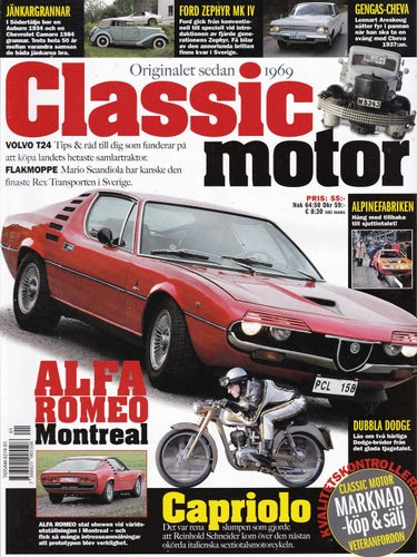 Classic 2006-1 Nossebro.Alfa Montreal.Camaro Z28.REX Flakmoped