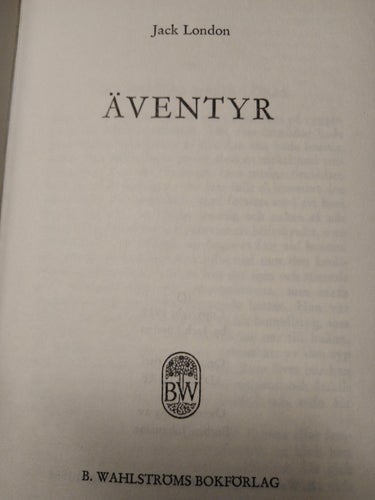Äventyr - Jack London. bok, inbunden. Very Fine