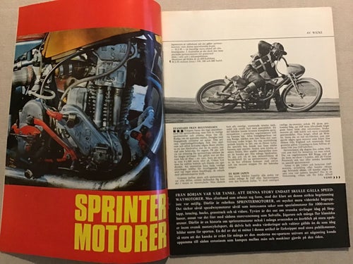 MC SPORT NR 6 1971 NOVEMBERKÅSAN,SPEEDWAY HONDA CB 450,NORTON,DKW RT 125,
