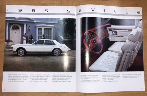 Försäljningsbroschyr Cadillac 1985