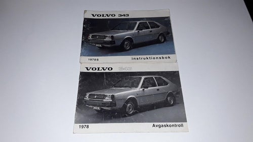 Instruktionsbok Volvo 343 1978 + avgaskontroll