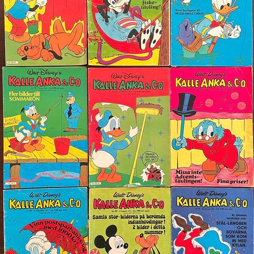 Kalle Anka & C:o, Walt Disney, 1969-1979, 9 st.