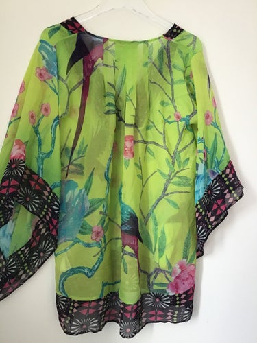 Matthew Williamson x H&M grön tunika, storlek EUR 34, oanvänd
