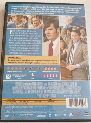Milk (2008) - Sean Penn - DVD i nyskick!