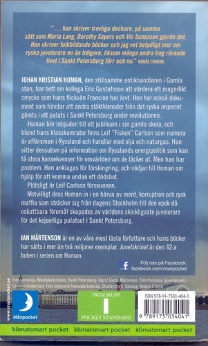 Jan Mårtenson; Juvelskrinet-Homan deckare nr 42
