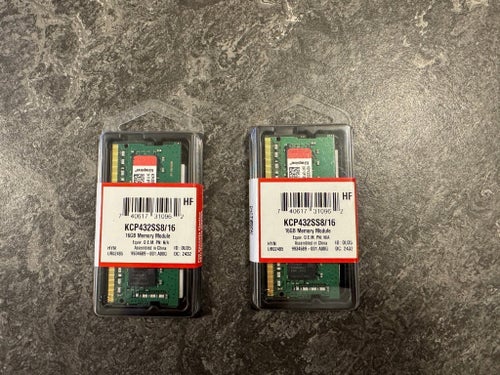 2st Kingston KCP432SS8/16 16GB SO-DIMM DDR4 3200MHz Minnesmodul