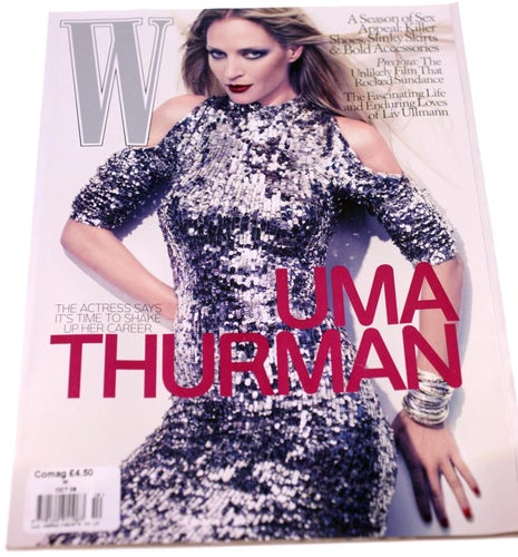 W Magazine "Sequins of Events" October 2009-Uma Thurman-NEW-Weight 512g-FREEPOST
