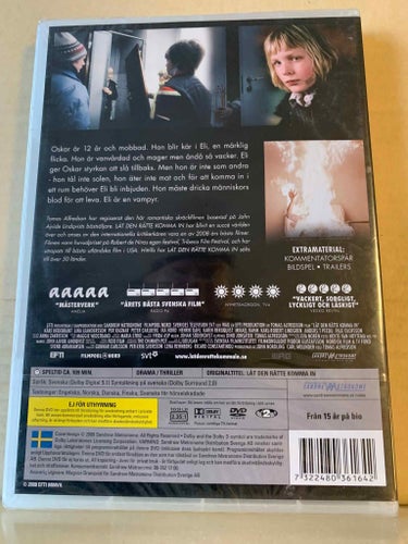 Låt den rätte komma in, INPLASTAD, Dvd