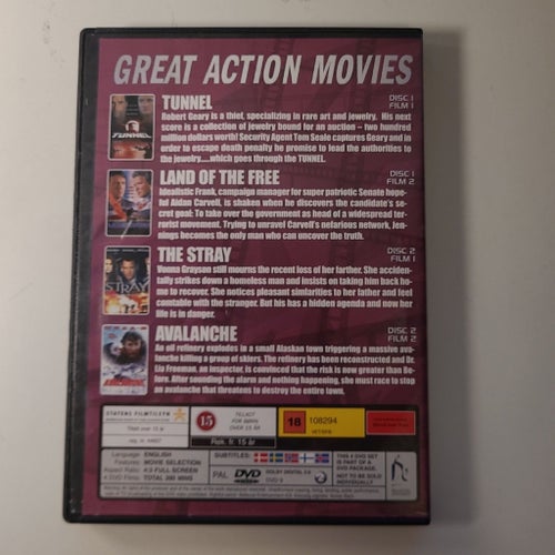 Great Action Movies - 4 Filmer på 2 DVD *Svensk Text*