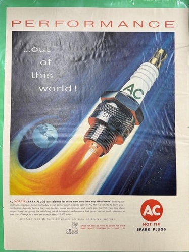 Tidningsutdrag 1959 AC Spark Plugs