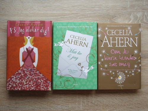 Cecelia Ahern Bokpaket: PS Jag älskar dig, Mitt liv & jag, Om du bara kunde se