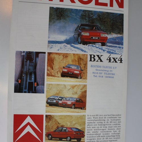 Citroën BX 4x4 Nederländerna Broschyr