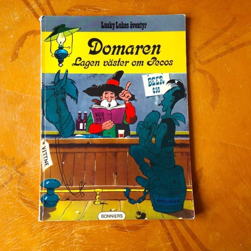 Lucky Lukes äventyr Domaren Lagen väster om Pecos 1:a upplagan Morris & Goscinny