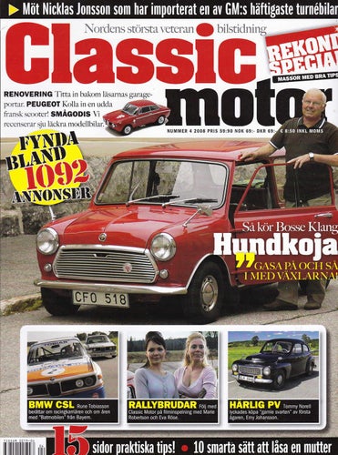 Classic 2008-4 BMC Hundkoja.Volvo PV 444 1956.BMW 3,0 CSL.Ed
