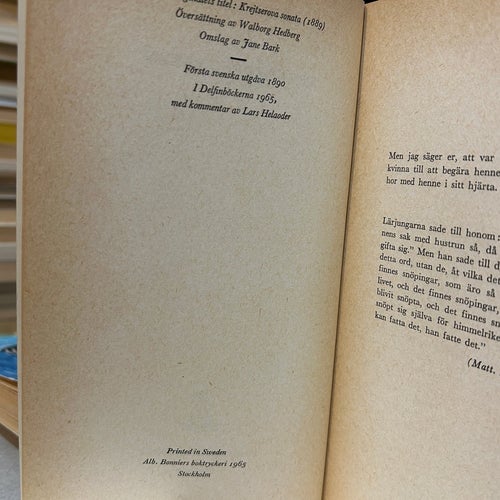 Kreutzersonaten av Lev Tolstoj, bok, Very good