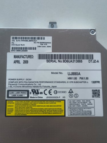 Panasonic UJ880A Slim DVD-RW-enhet – SATA – Optisk enhet för bärbar dator