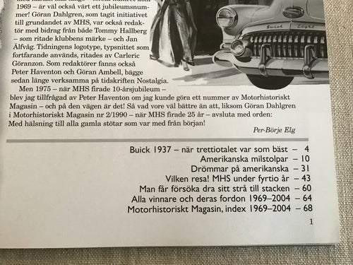 MOTORHISTORISKT MAGASIN NR 3 2005 BUICK 1937,AMERIKANSKA BILAR,
