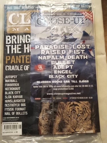 Close Up Magazine 2010 nr 125 Pantera Autopsy Madball Forbidden Black City