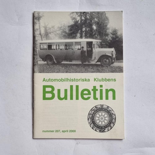 Automobilhistoriska klubbens bulletin nr 207 april 2000