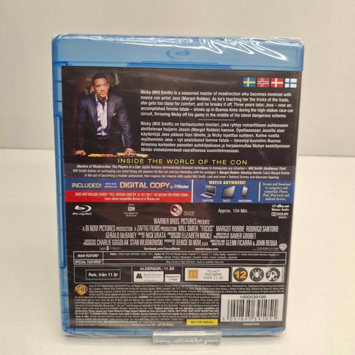 Focus - Will Smith - Blu-ray film, Svensk text, Inplastad