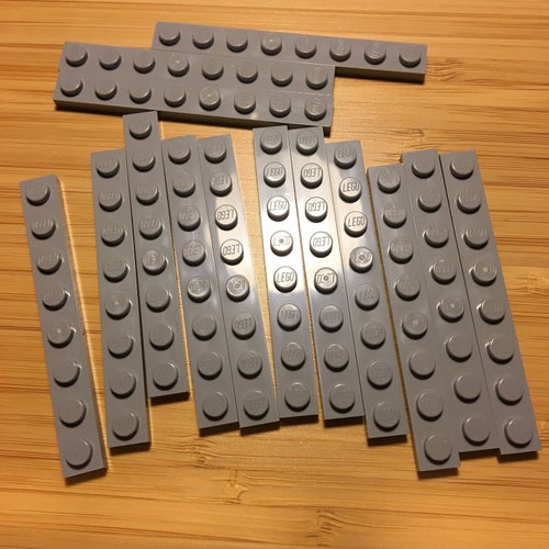 Lego 1x8 platta ljusgrå 14st