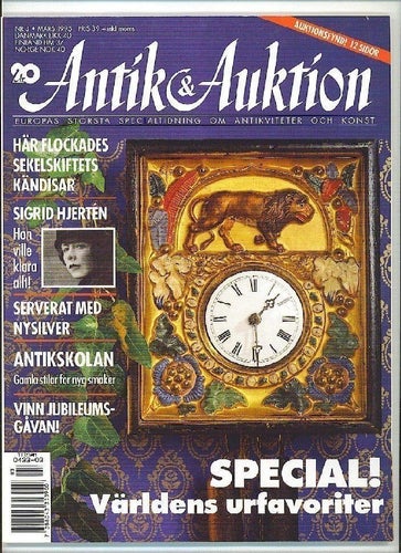 Antik & Auktion 3/1995 - Schwarzwaldur, Sigrid Hjertén m m