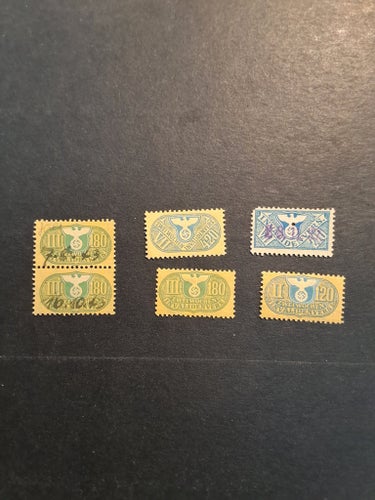 Tyskland! Zwei Wochen Invalidenvers.! 6 intressanta märken!