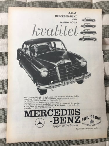 Mercedes-Benz 1959 annons Mercedes