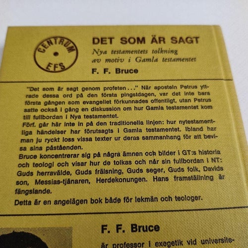 Det som är sagt : Nya testamentets tolkning av motiv i Gamla testamentet