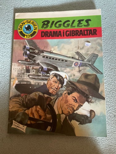 Biggles album 6 Drama i Gibraltar - svenska graphic comic serie seriealbum örn