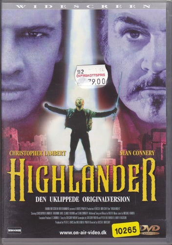 DVD / Highlander / Oklippt / Sean Connery, Christopher Lambert