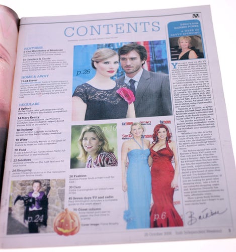 Irish Independent 'Weekend' Magazine October 25th 2008-English-NEW-Weight 184g