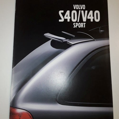 Volvo broschyr Volvo S40/V40 Sport 8 sidor med fram/baksida