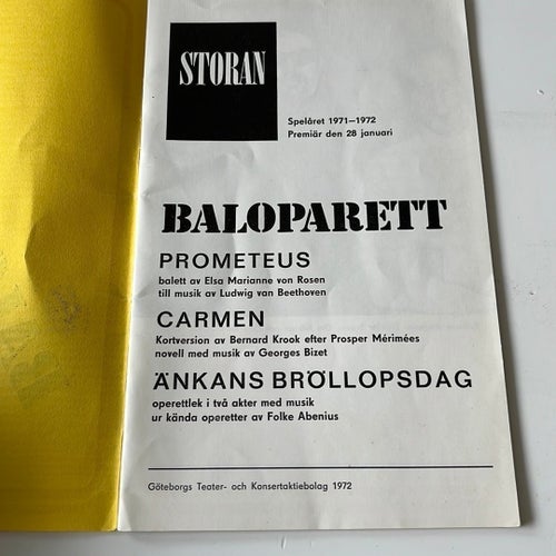 Programblad Baloparett