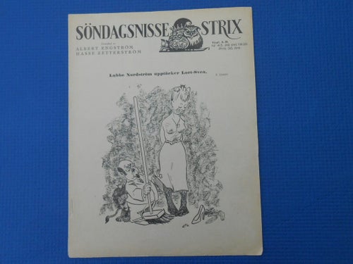 Söndags-Nisse Strix nr 43 1938 Stomatol tandkräm Ludvig Nordström