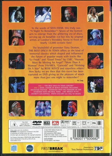 The Best Disco in Town LIVE 2003 2-Disc DVD