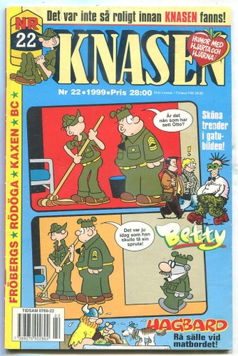 Knasen 1999 nr 22 Hagbard, Kaxen, Rödöga, BC Fröbergs, Betty