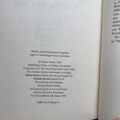 SAGAN OM DRAKENS ÅTERKOMST VALERES HORN tredje boken Robert Jordan 1995